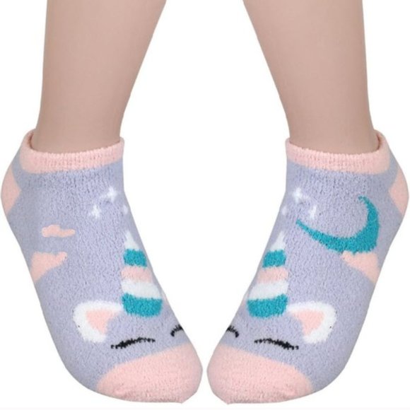 Accessories - Unicorn Fuzzy Footie Slipper Socks